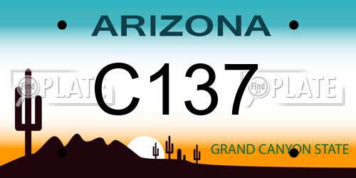 C137 Arizona License Plate