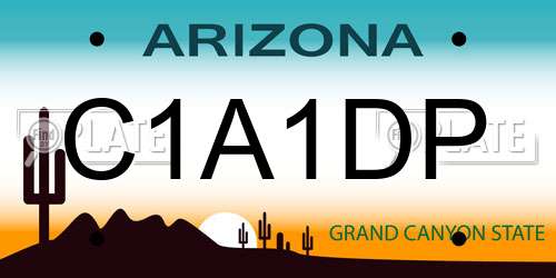 C1A1DP Arizona License Plate