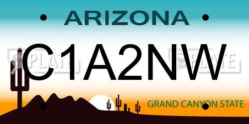 C1A2NW Arizona License Plate