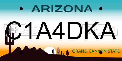 C1A4DKA Arizona License Plate