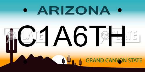 C1A6TH Arizona License Plate
