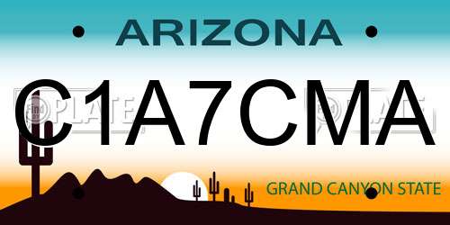 C1A7CMA Arizona License Plate