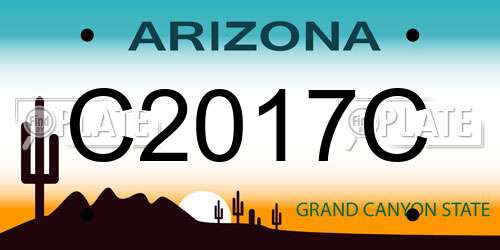 C2017C Arizona License Plate
