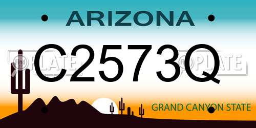 C2573Q Arizona License Plate