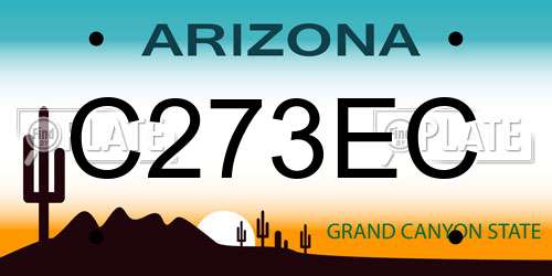 C273EC Arizona License Plate