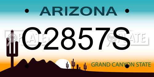 C2857S Arizona License Plate