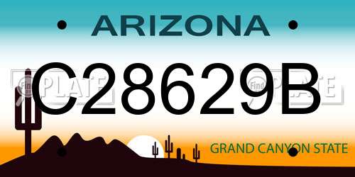 C28629B Arizona License Plate