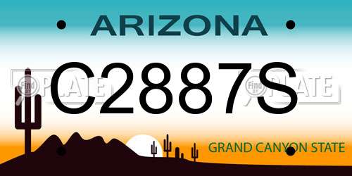 C2887S Arizona License Plate