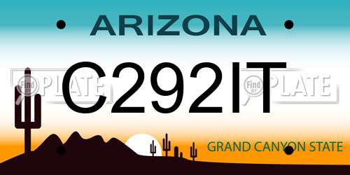 C292IT Arizona License Plate