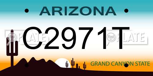 C2971T Arizona License Plate