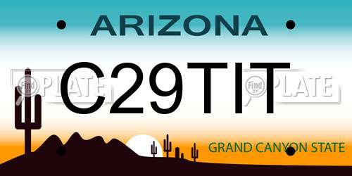 C29TIT Arizona License Plate