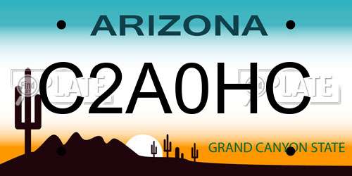 C2A0HC Arizona License Plate