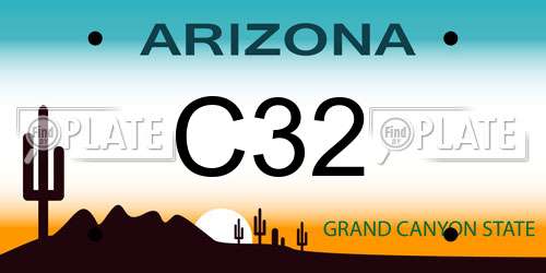 C32 Arizona License Plate