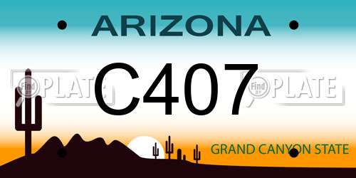 C407 Arizona License Plate