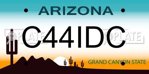 C44IDC Arizona License Plate