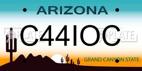 C44IOC Arizona License Plate