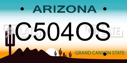 C504OS Arizona License Plate