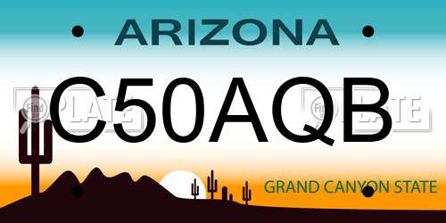 C50AQB Arizona License Plate