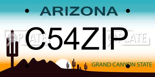 C54ZIP Arizona License Plate