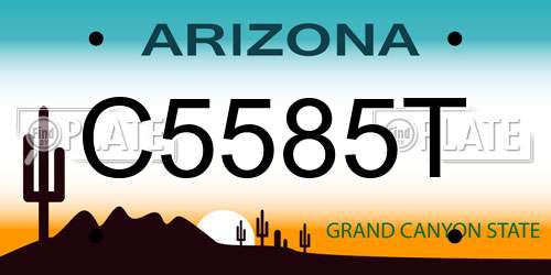 C5585T Arizona License Plate