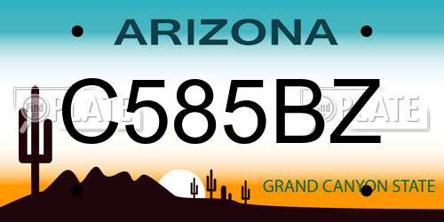 C585BZ Arizona License Plate
