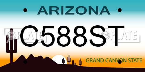 C588ST Arizona License Plate