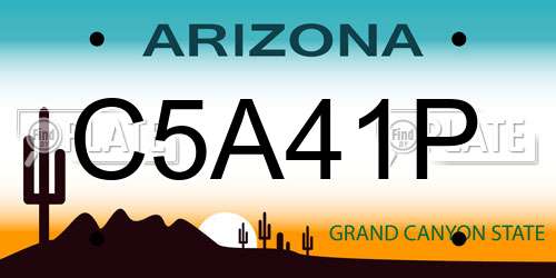 C5A41P Arizona License Plate