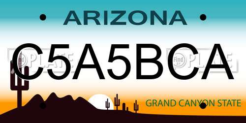 C5A5BCA Arizona License Plate