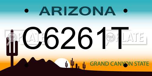 C6261T Arizona License Plate