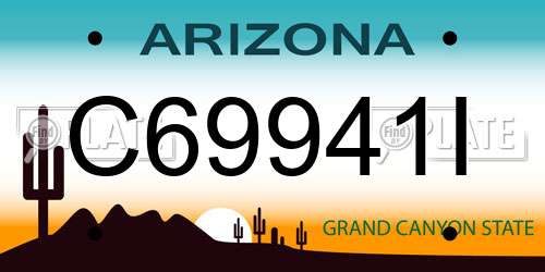 C69941I Arizona License Plate