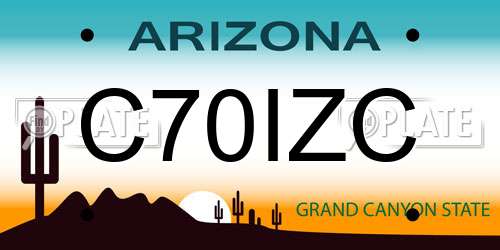 C70IZC Arizona License Plate