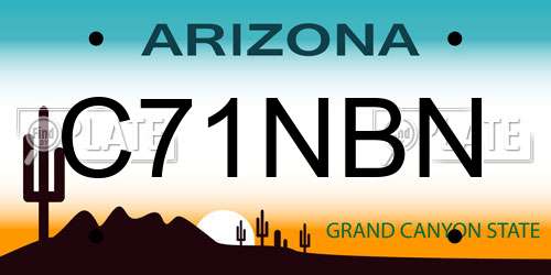 C71NBN Arizona License Plate