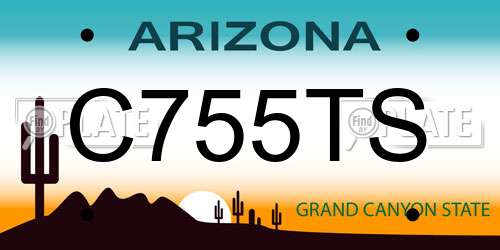 C755TS Arizona License Plate