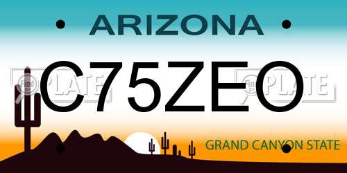 C75ZEO Arizona License Plate