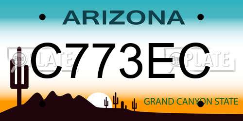 C773EC Arizona License Plate