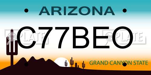 C77BEO Arizona License Plate