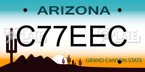 C77EEC Arizona License Plate