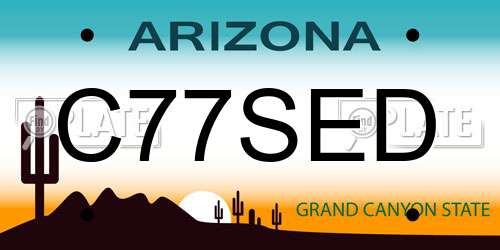 C77SED Arizona License Plate