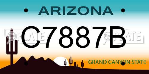 C7887B Arizona License Plate