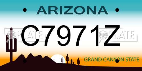 C7971Z Arizona License Plate