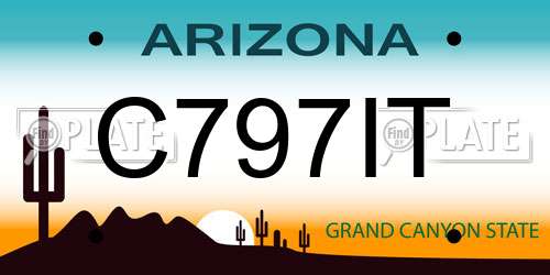 C797IT Arizona License Plate