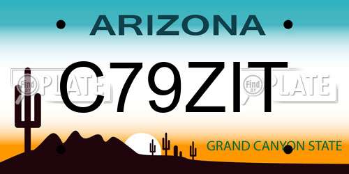 C79ZIT Arizona License Plate