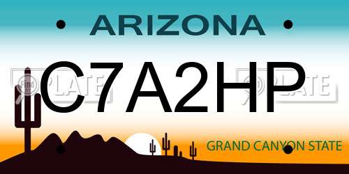 C7A2HP Arizona License Plate