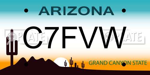 C7FVW Arizona License Plate