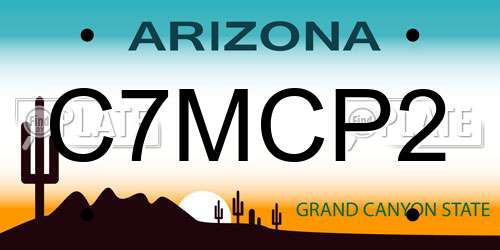 C7MCP2 Arizona License Plate