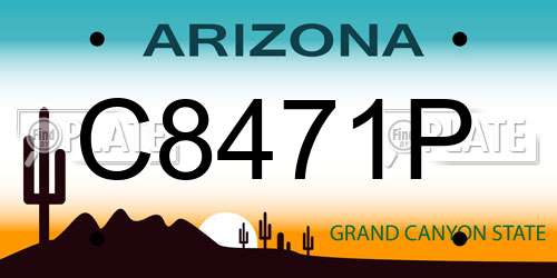 C8471P Arizona License Plate