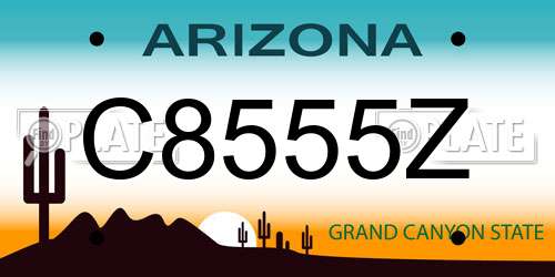 C8555Z Arizona License Plate