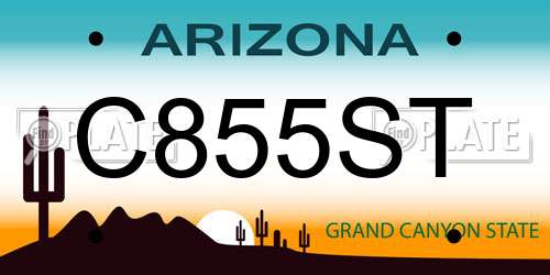 C855ST Arizona License Plate