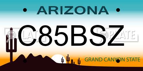 C85BSZ Arizona License Plate