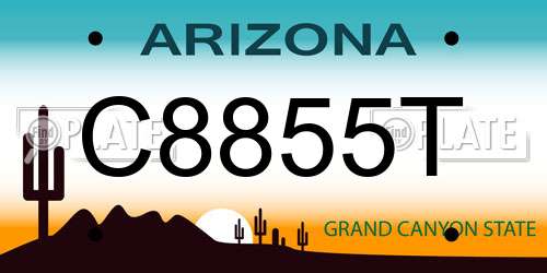 C8855T Arizona License Plate
